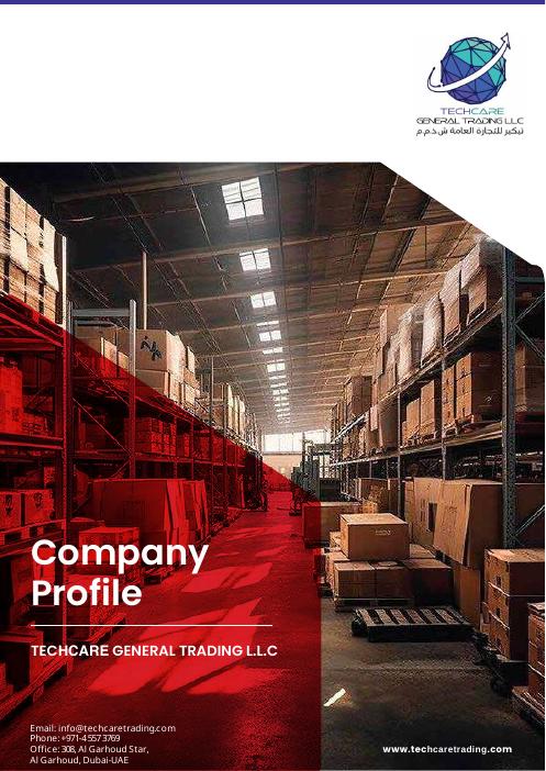 Techcare General Trading company profile design