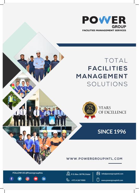 Power Group Facilities Management company profile design